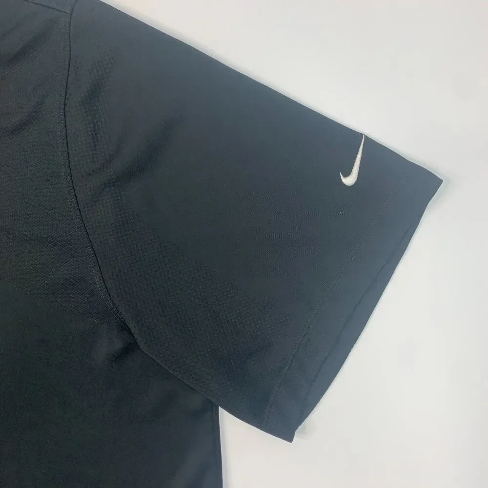 Nike Polo Shirt Mens 2XL XXL Black Short Sleeve Collared Golf Golfer Golfing